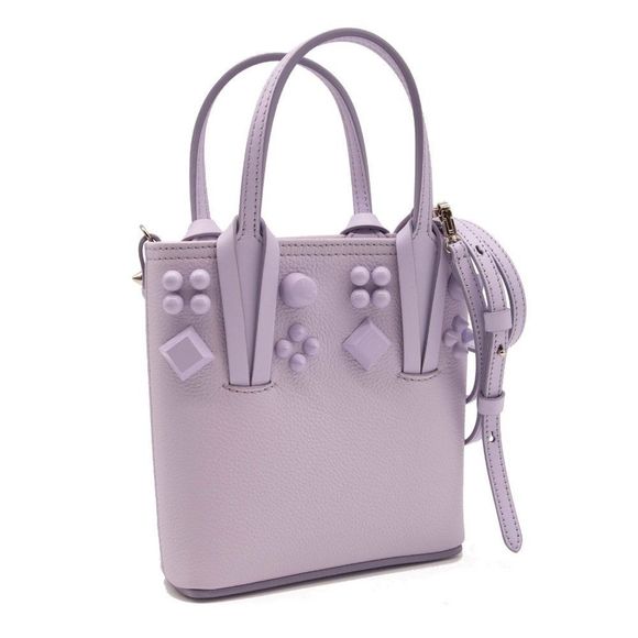Christian Louboutin Mini Cabata North/South Leather Tote Purple - Picture 4 of 12